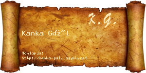 Kanka Gál névjegykártya